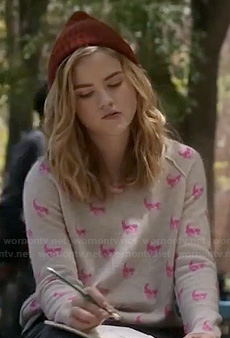 Jo’s pink skull sweater on Twisted