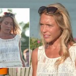 Katie’s white crochet top on The Vineyard