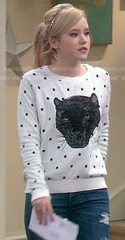 Lennox’s polka dot panther sweater on Melissa & Joey