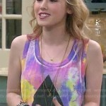 Lennox’s pink tie dye tank top with black triangle on Melissa & Joey