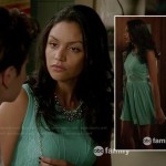 Lexi’s mint green lace dress at the wedding on The Fosters