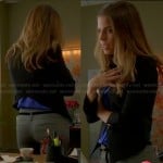 Marisol’s black cropped blazer with high back on Devious Maids