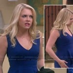 Mel’s blue peplum dress on Melissa and Joey