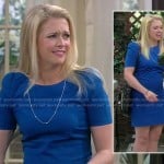 Mel’s blue short sleeve mini dress on Melissa and Joey