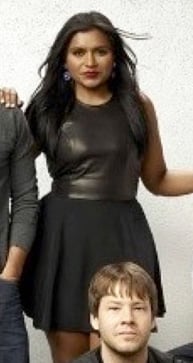 Mindy's black leather dress from The Mindy Project Season 2 Promos