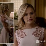 Nikki’s sequin rehearsal dinner dress on Switched at Birth