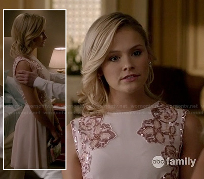 Nikki’s sequin rehearsal dinner dress on Switched at Birth