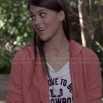 Paige’s “I’d Love To Be A Cowboy” tee and cropped hoodie on Pretty Little Liars