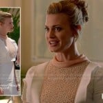 Paige’s white bib ruffle dress on Royal Pains