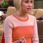 Riley’s orange colorblock sweater on Baby Daddy