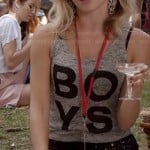 Samantha’s grey “BOYS” tank top on The Carrie Diaries