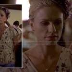 Sookie’s floral v-neck dress on True Blood