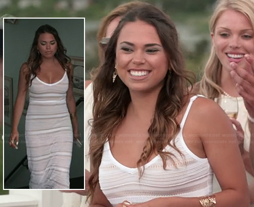 Sophi's white maxi dress at the white party on The Vineyard