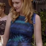 Talya’s blue zig zag print dress at the wedding on The Fosters