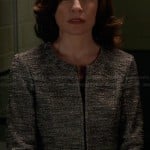 Alicia’s grey tweed zip front jacket on The Good Wife