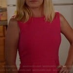 Rose (Angela Kinsey)’s pink peplum dress on New Girl