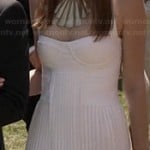 Charlotte’s white pleated bustier gown on Revenge