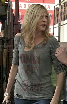 Dee’s “Only The Good Die Young” top on It’s Always Sunny in Philadelphia