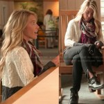 Katie’s grey and white colorblock sweater on The Vineyard