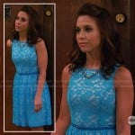 Amy’s turquoise blue lace dress on Baby Daddy