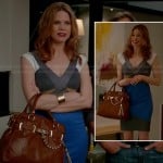 Peri’s blue and grey colorblock dress on Devious Maids