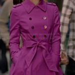 Rachel’s magenta pink trenchcoat on Glee