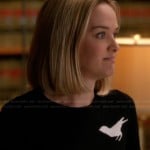 Robyn’s bird sweater on The Good Wife