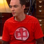 Sheldon’s red “The Greatest American Hero” tee on The Big Bang Theory