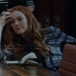 Abby’s grey check print shirt on Scandal