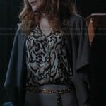 Abby’s leopard print blouse on Scandal