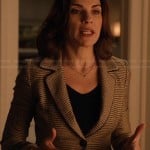 Alicia’s beige striped blazer on The Good Wife