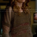 Beckett’s brown sheer striped sweater on Castle