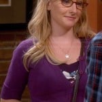 Bernadette’s purple and blue floral dress on The Big Bang Theory