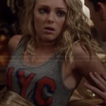 Carrie’s grey ‘NYC’ tank on The Carrie Diaries