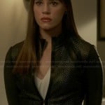 Charlotte’s black perforated jacket on Revenge