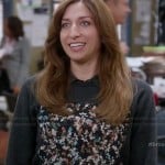 Gina’s grey floral panel sweater on Brooklyn Nine-Nine