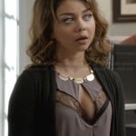 Haley’s lace keyhole top on Modern Family