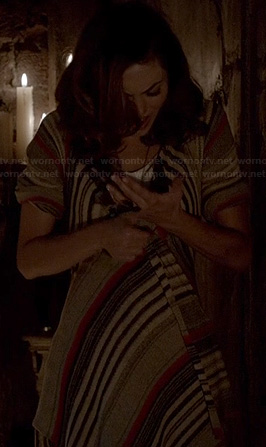 Hayley's long striped cardigan on The Originals