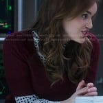 Jemma’s white polka dot print shirt on Agents of SHIELD