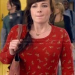 Jenna’s red fox print sweater on Awkward