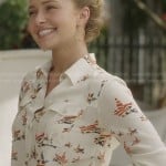 Juliette’s cream bird print shirt on Nashville