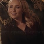 Juliette’s black lace shoulder blouse on Nashville