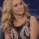 Juliette’s feather embroidered dress on Conan on Nashville