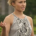 Juliette’s mixed print tank top on Nashville