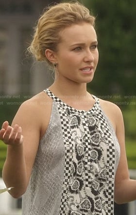 Juliette's mixed print tank top on Nashville