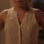 Juliette’s sleeveless snake print top on Nashville