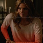 Kate’s orange long sleeved ombre tee on Castle