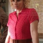 Kristina’s red eyelet shirtdress on Parenthood