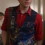 Kurt’s city print vest on Glee