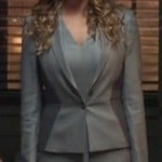 Laurel’s grey two tone blazer on Arrow